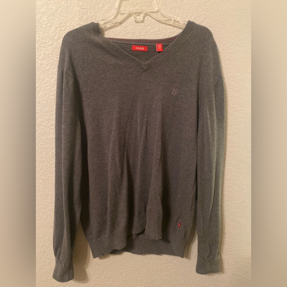 Izod dark grey v-neck sweater